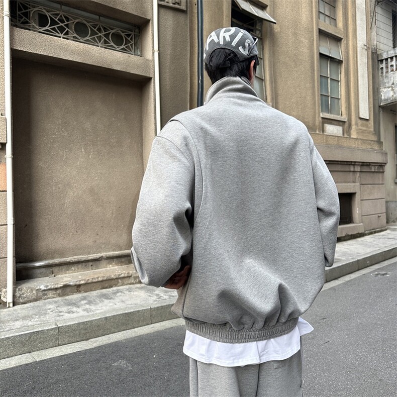 A450-WY1188-P105-控价159春装开衫外套男女同款立领卫衣,男装卫衣,电商A450