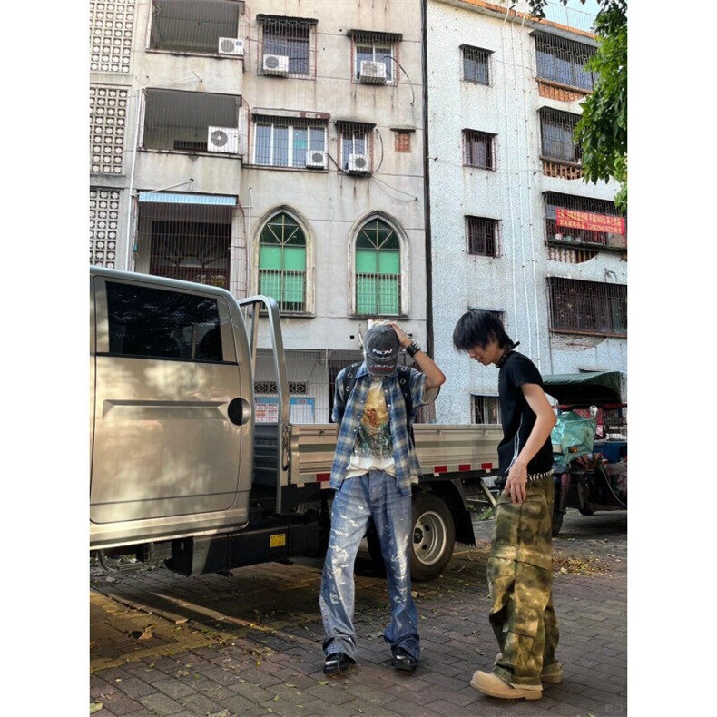 CS02ZZ-特P35法兰绒格子衬衫短袖男款夏季vintage金属纽扣衬衣,男装T恤,星座1007（原301D）