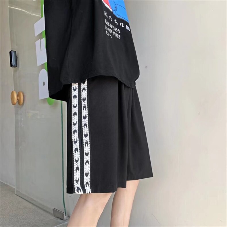 夏季男宽松潮休闲裤微弹日系潮流运动裤五分裤D22P22,男装休闲裤,星座1116-2