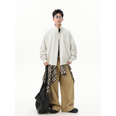 美式短款飞行夹克潮牌cleanfit痞帅高级感立领外套504-W36-特P68，男装夹克，星座504