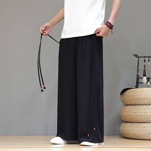 夏季 大码风棉麻裤直筒休闲裤阔腿裤新中式汉服男女 K258/P70图片