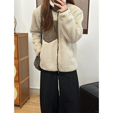 秋冬新款羊羔毛外套GS04-P85成分100聚酯纤维，女装短外套，星座1302