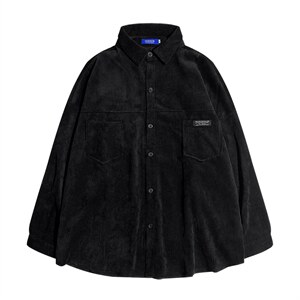 韩版复古灯芯绒衬衫男士外套春秋季宽松百搭潮流大码衬衫DX115P55，男装衬衫，电商B413-1