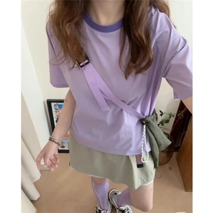 网图 夏季速干凉感后背镂空透气网眼短袖男女设计感撞色T恤 特P28图片