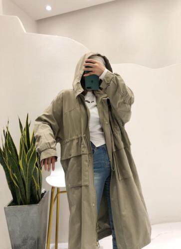 秋季中长款风衣，女装风衣，E·呀
