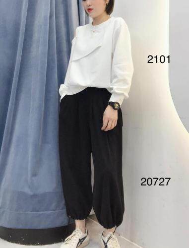 现货2021春季新款漏肩上衣，女装，琼卿格