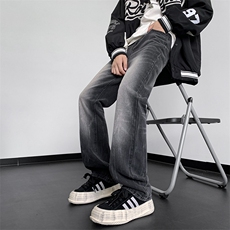 美式高街vibe重工艺做旧水洗hiphop直筒牛仔裤货号K2323P55，男装牛仔裤，电商A063