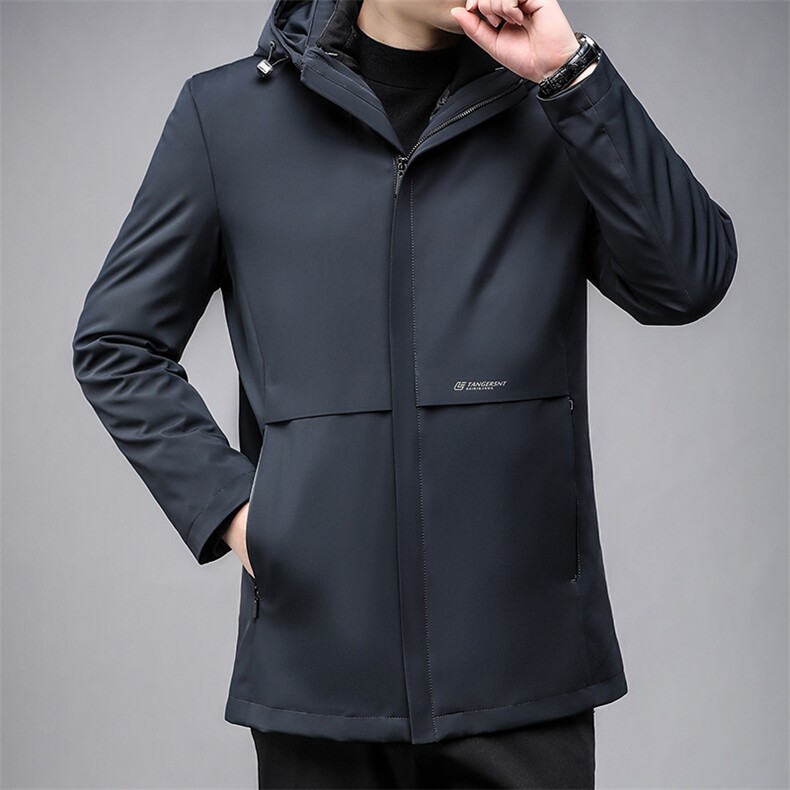 B2398鹅绒精品高端男士内胆帽子可脱卸精品羽绒服1轻奢拍品质,男装羽绒服,钱塘207-3