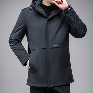 B2398鹅绒精品高端男士内胆帽子可脱卸精品羽绒服1轻奢拍品质图片