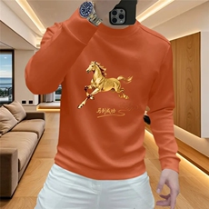 1506-1/WW42481/P36新年马年卫衣男款潮流宽松百搭时尚卫衣冬季，男装卫衣，星座1506-1
