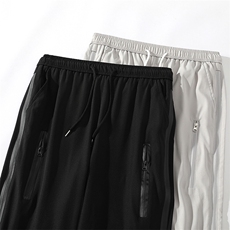 秋季冲锋裤男宽松大码休闲裤男装拉链拼接长裤子A266-KZ8021-P40，男装休闲裤，电商A266