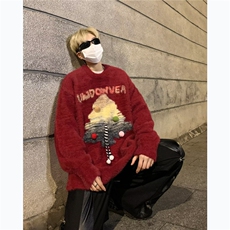 新年针织衫男韩版潮流圣诞树提花春季2024新款ins毛衣MZ421-P63，男装针织衫/毛衣，星座412-3