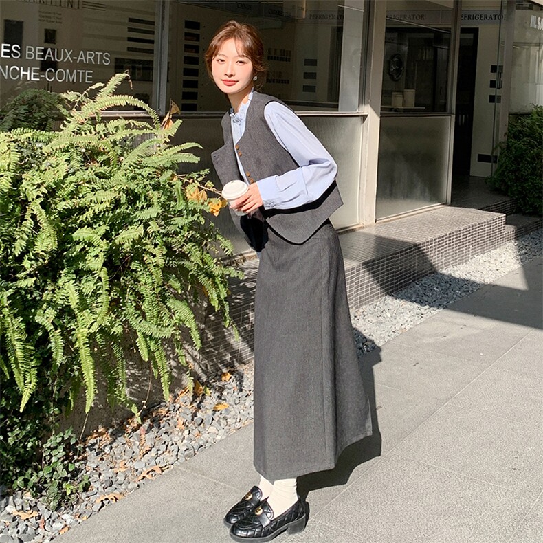 已做货25春【新品】韩系气质木耳边衬衫三件套S008-P205-K269图片