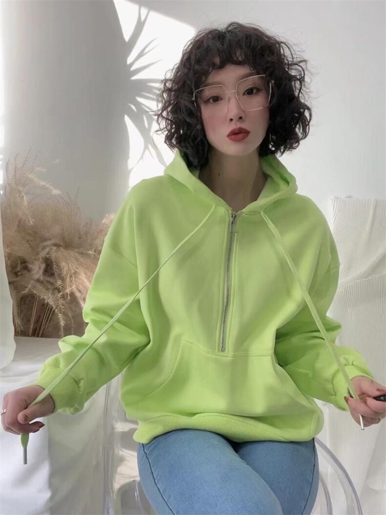 带帽卫衣，女装卫衣/绒衫，一颗柠檬