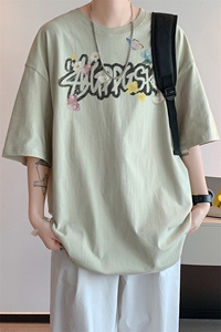 已注册/夏季内景重磅百搭大码短袖T恤男潮宽松打底衫DT00588/P25图片