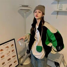 拼色外套，其它，韩外