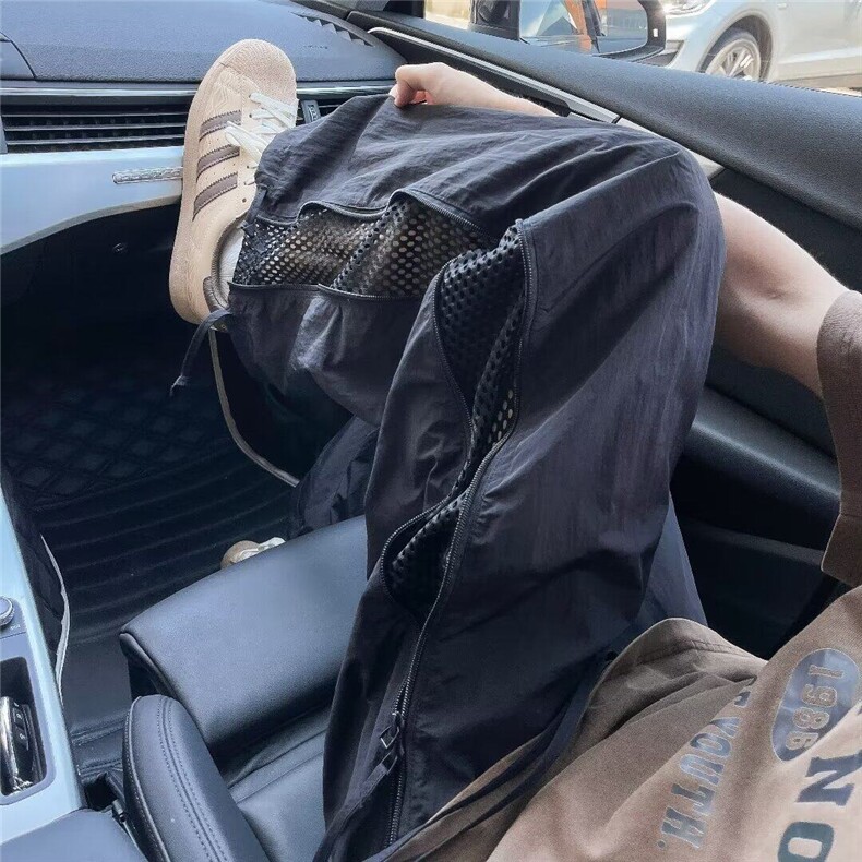 日系复古夏季薄款工装裤男宽松速干户外冲锋裤设计感休闲裤潮，男装工装外套，星座601-1