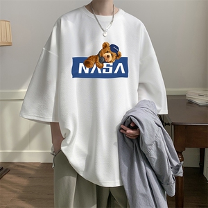 NASA春夏季七分袖t恤男大码五分袖男短袖中袖 Q11247-P30图片
