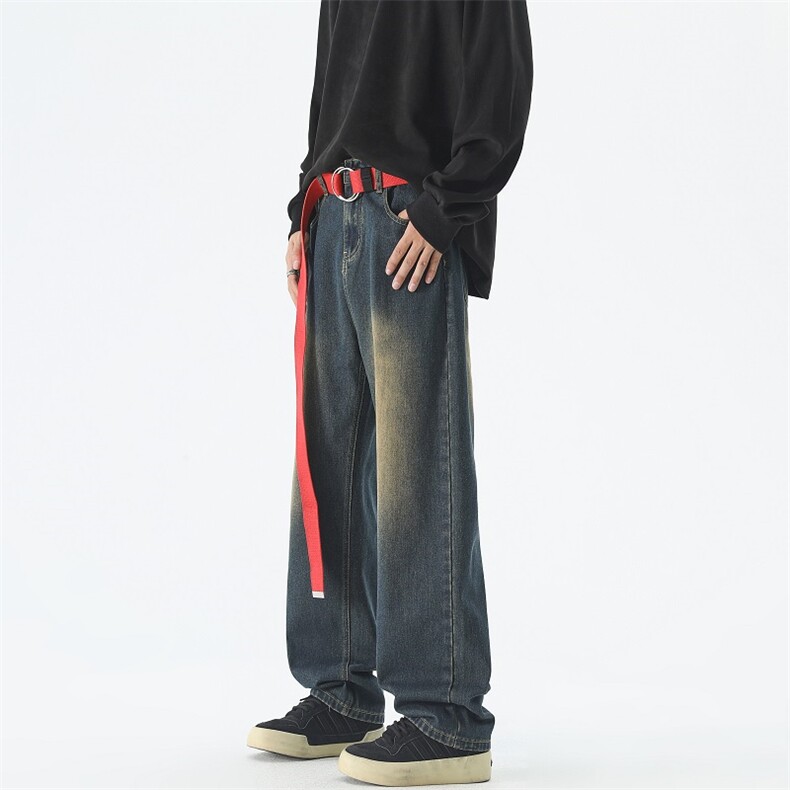 棚拍风A129-KZ802P35特批水洗牛仔裤【抖音客户可持续提供视频】，男装牛仔裤，电商A129