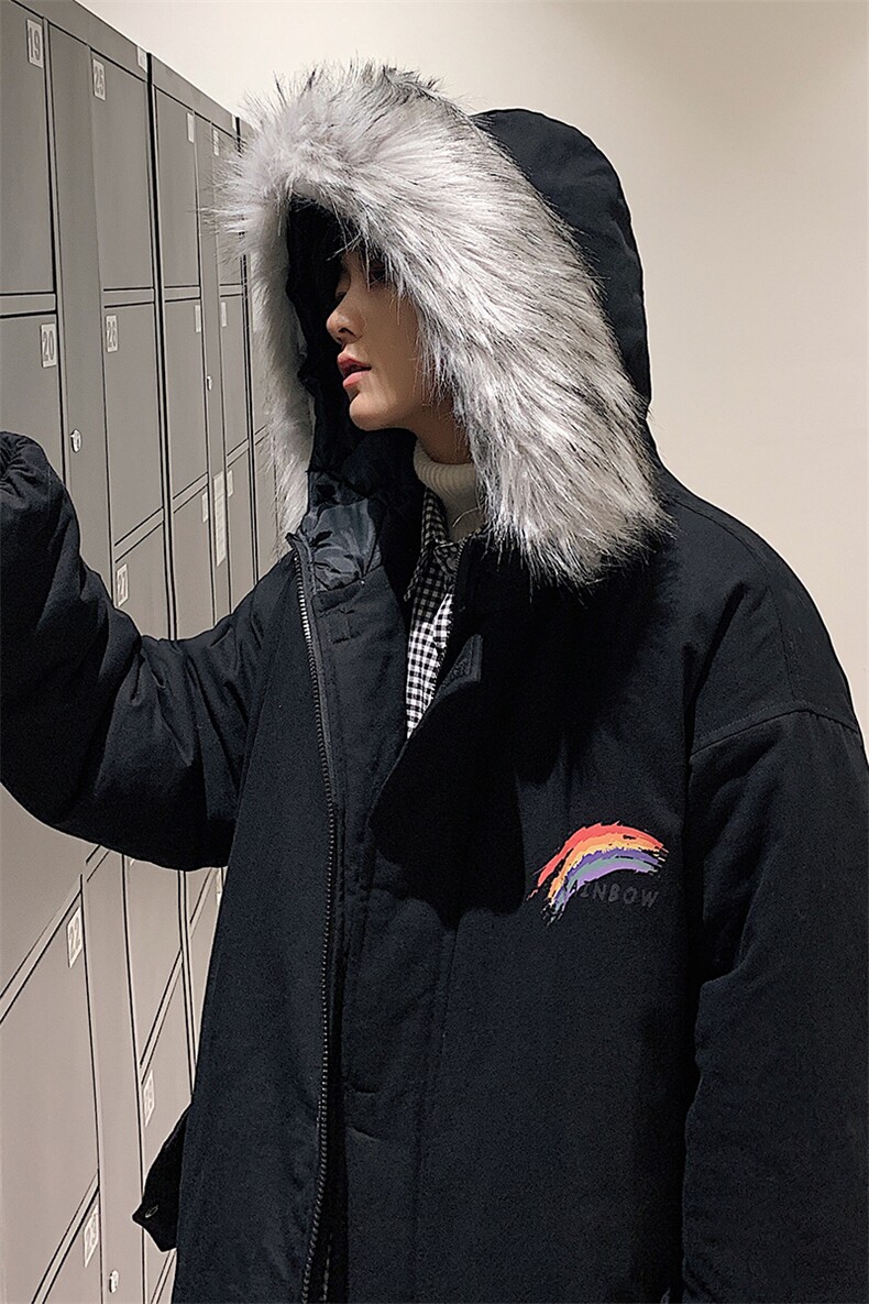 MM48064-P130冬季大毛领棉衣男士大码加厚棉袄男棉服,男装棉衣,电商A040