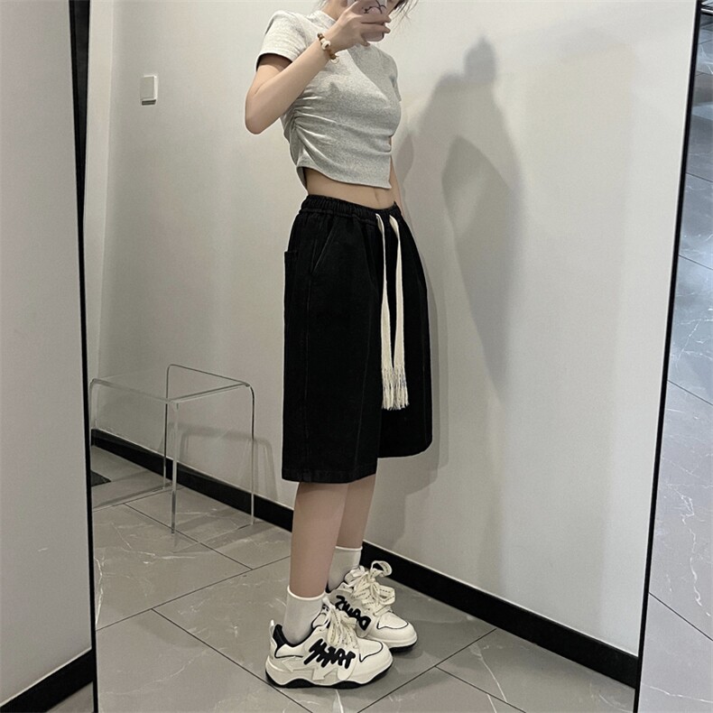 宽松舒适时尚休闲牛仔潮流百搭有型牛仔短裤DK852-特批34,男装休闲裤,星座718-1
