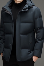 冬季男士白鸭绒羽绒服加绒面包服品质可脱卸帽休闲保暖简约男装，男装羽绒服，钱塘6003（原4033）