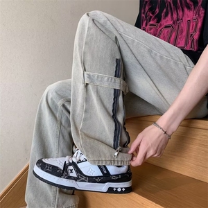 青春流行ins男直筒水洗牛仔裤 N2306 P45图片
