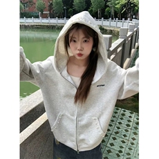美式复古珍珠设计感连帽短款卫衣男女秋运动服休闲上衣潮网图，男装卫衣，星座410-6（原星座1304-1）