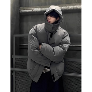 美式短款羽绒棉服男款冬季潮牌结构连帽棉衣立领夹克 MK2530图片