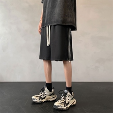 美式高街短裤男夏季潮牌侧边拉链运动五分裤XZ211-1-K2328-P45，男装牛仔裤，星座211-1