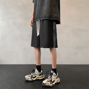 美式高街短裤男夏季潮牌侧边拉链运动五分裤XZ211-1-K2328-P45图片