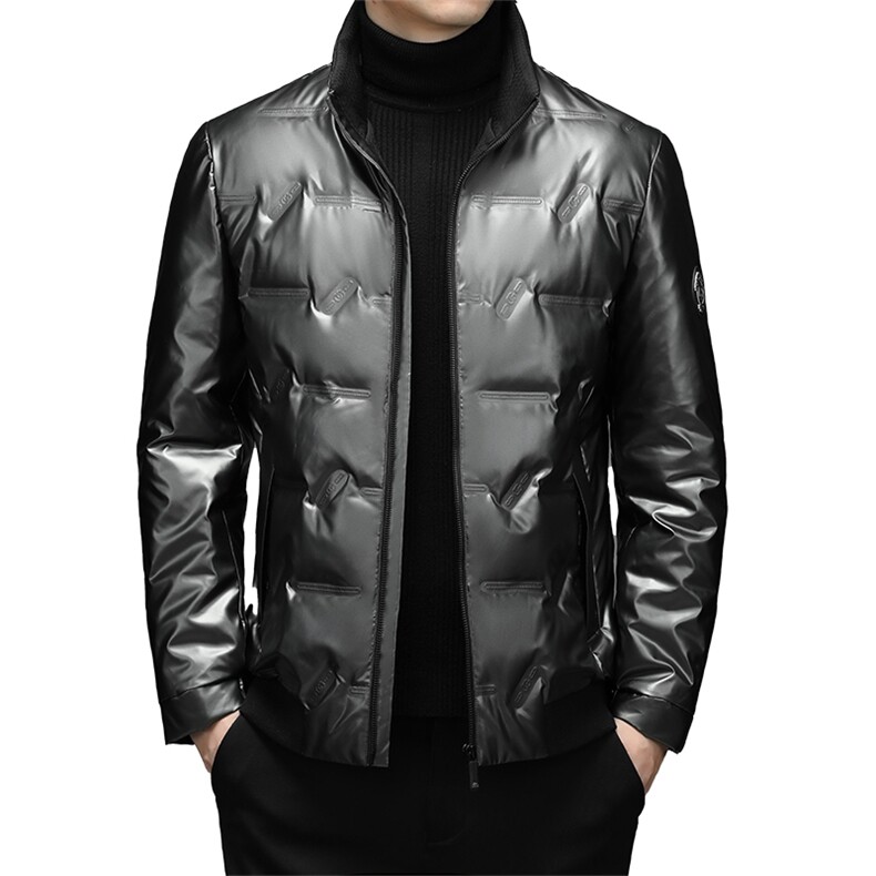 中青年男士外穿拉链立领纯色鸭绒羽绒服外套男装SNNYR99675-P230，男装羽绒服，电商B212（原钱塘6029）