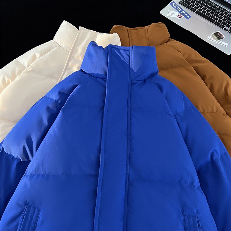 冬季立领棉衣纯色休闲加厚保暖棉服棉袄潮情侣款A266-MF365-P70,男装棉衣,电商A266