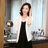 开衫短款蕾丝镂空2021年夏季件纯色蕾丝衫/雪纺衫时尚潮流气质优雅，女装蕾丝衫/雪纺衫，婵米儿