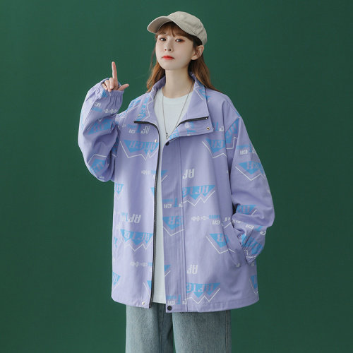 21秋装潮流中性风夹克满印印花宽松休闲情侣外套227-976-P78,男装夹克,星座227