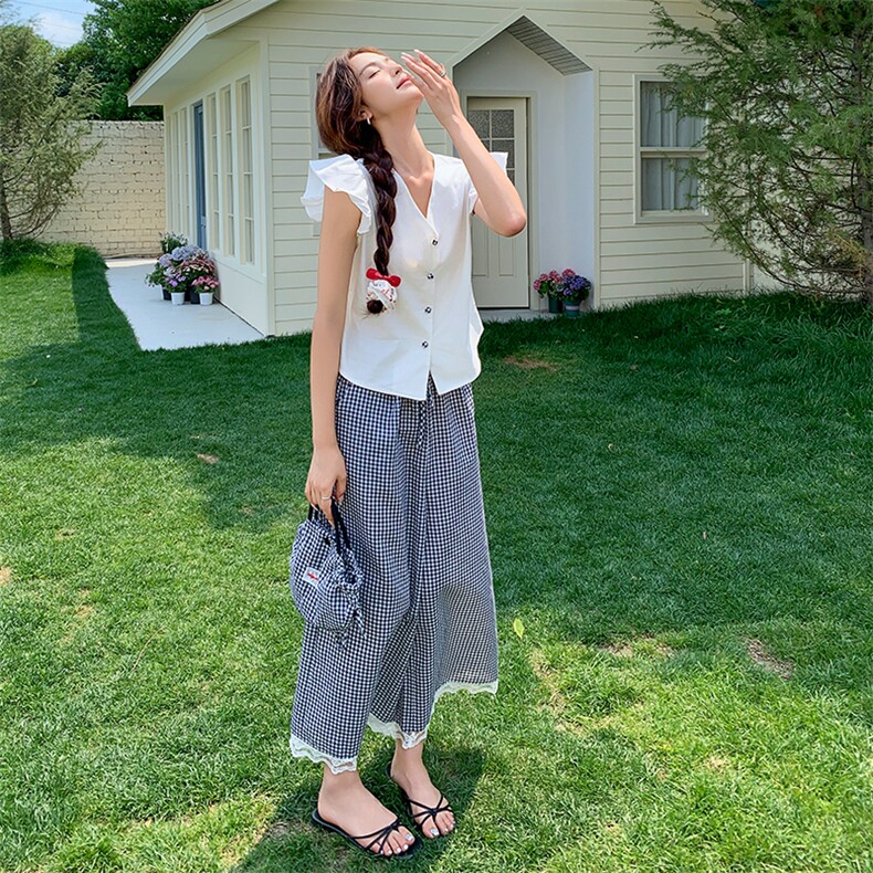 2025年夏季上衣加裤子两件套,女装套装/套裙,欣美人