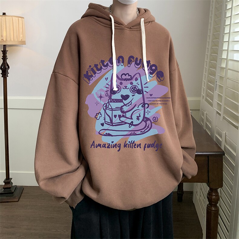 连帽卫衣男大码运动服帽衫外套WY2317-P35加绒款-P40,男装卫衣,电商A040