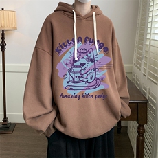连帽卫衣男大码运动服帽衫外套WY2317-P35加绒款-P40，男装卫衣，电商A040