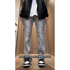 烟灰色牛仔裤秋冬款男生穿搭高级感长裤子K906-P53加绒58，男装牛仔裤，星座1007（原301D）
