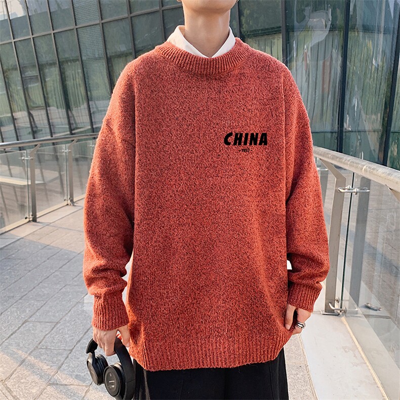 M19248-P45加绒款-P65加厚加绒毛衣男大码毛线衣男针织衫男线衫,男装针织衫/毛衣,电商A040