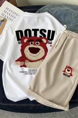 TZ2304-P45(短袖P25+短裤P20)休闲运动情侣套装帅气【控68】，男装休闲套装，电商019-1