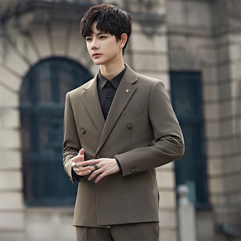 2025春秋男商务正装礼服西服时尚休闲西装三件套A355-XF9001-P290,男装西服,电商A355（原A415）