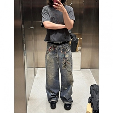 【套图2】903-AK91-特P70【98】S-3XL印花牛仔裤！4，男装牛仔裤，星座903