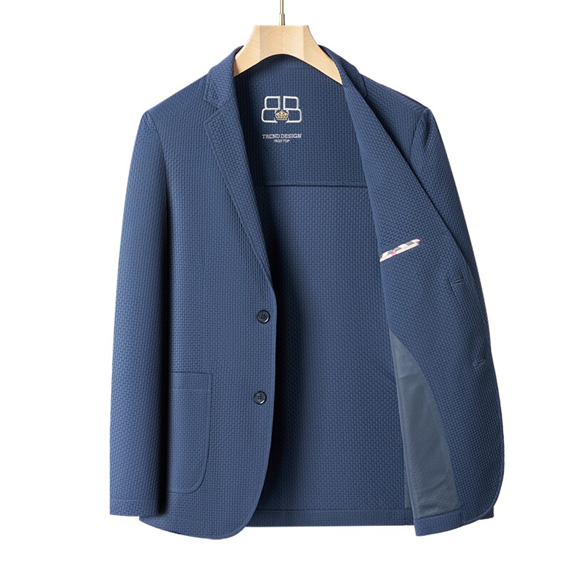男士休闲防晒西服春夏轻薄西装男抗皱时尚轻奢单层便服西装外套,男装西服,电商B212（原钱塘6029）