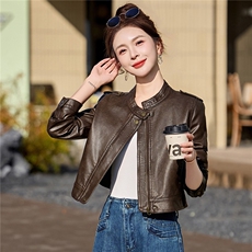2026年春季新款现货时尚高品质皮衣小外套机车服女装，女装皮衣，臻衣坊