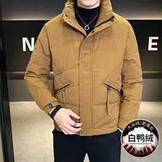 8333-P155标50%白鸭绒2025冬季男士羽绒服立领休闲加厚外套，男装羽绒服，星座507A（原星座306B-2）