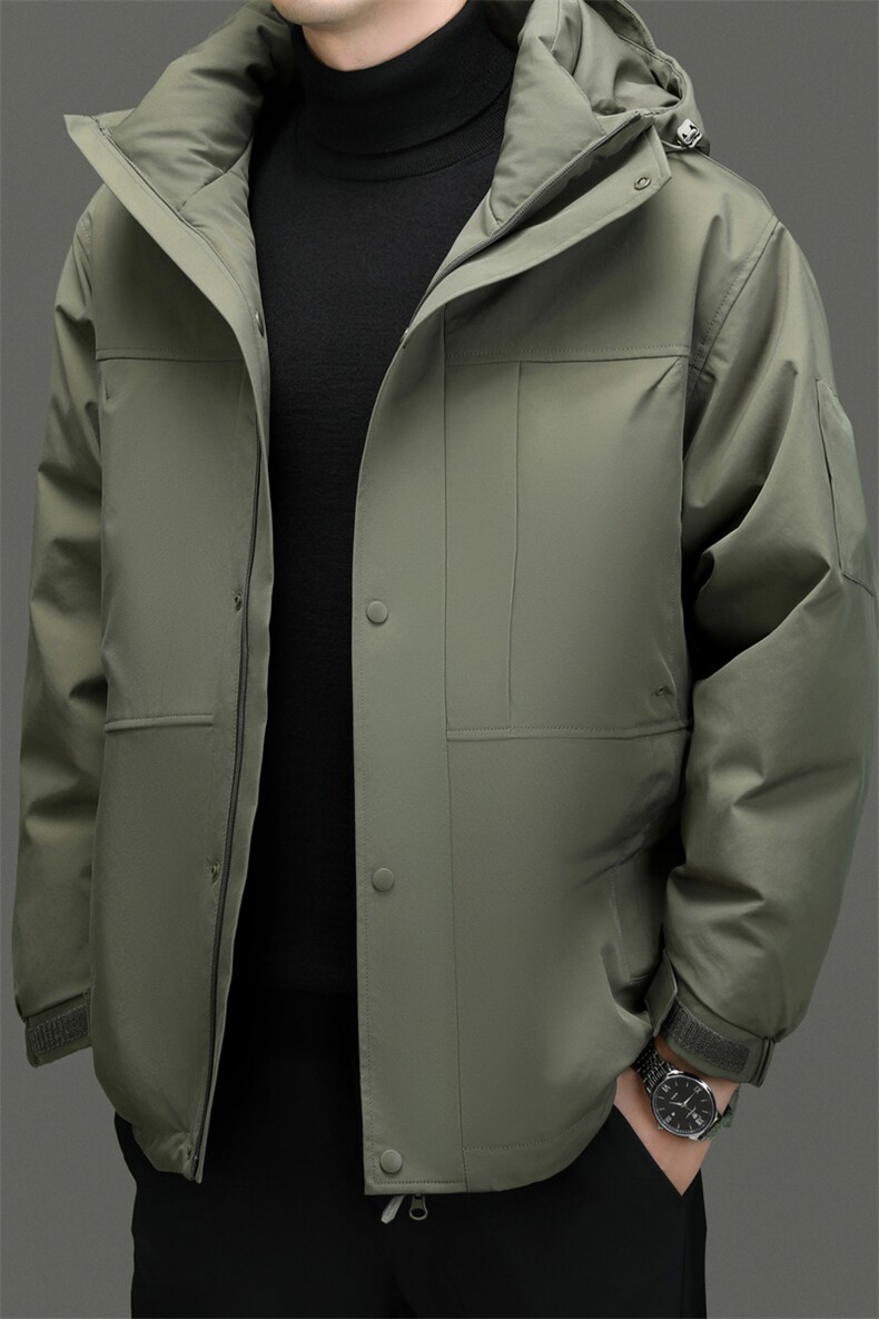 BN23815钱塘2020-2时尚百搭冬季厚款中年男士90鸭绒羽绒服P265,男装羽绒服,钱塘207-2