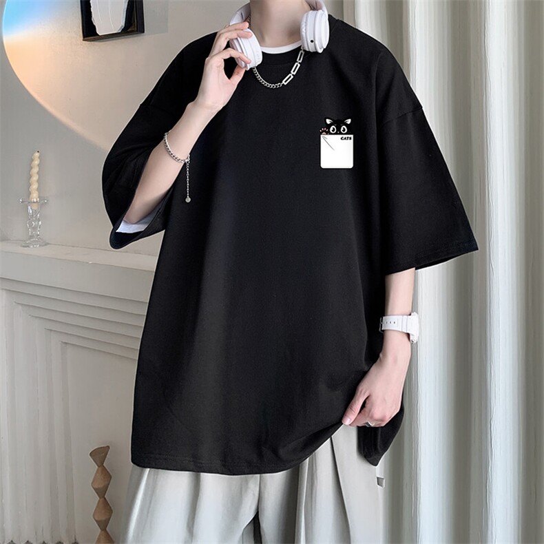 230g重磅纯棉短袖t恤男大码半袖半截袖DX17397-P20,男装T恤,电商A040