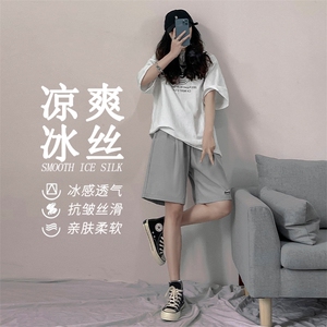 夏季薄款休闲宽松直筒显瘦中性舒适百搭跑步五分裤DK506-特批-17