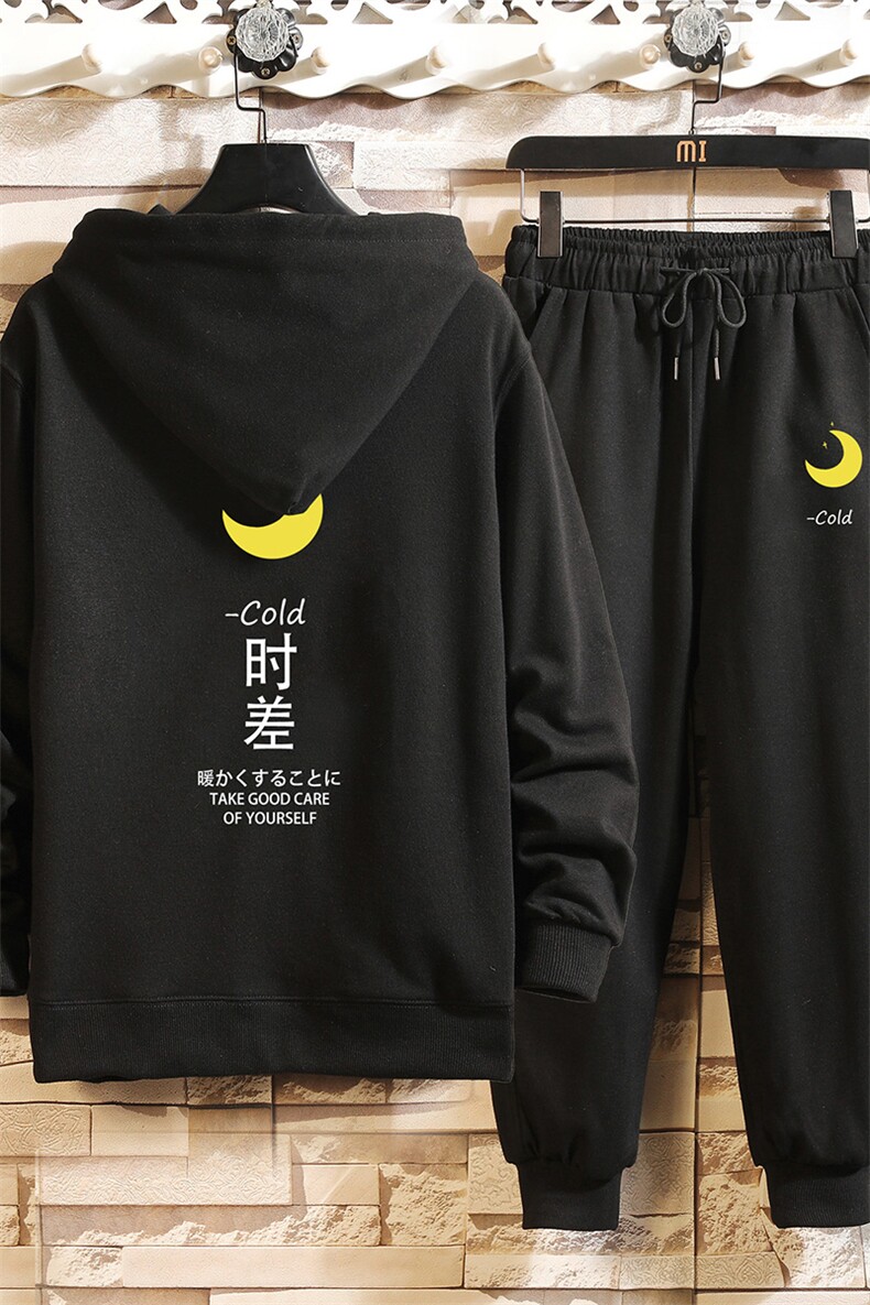 TK6047-P85开衫连帽卫衣套装男运动套装两件套砖墙挂拍,男装卫衣,电商A040A